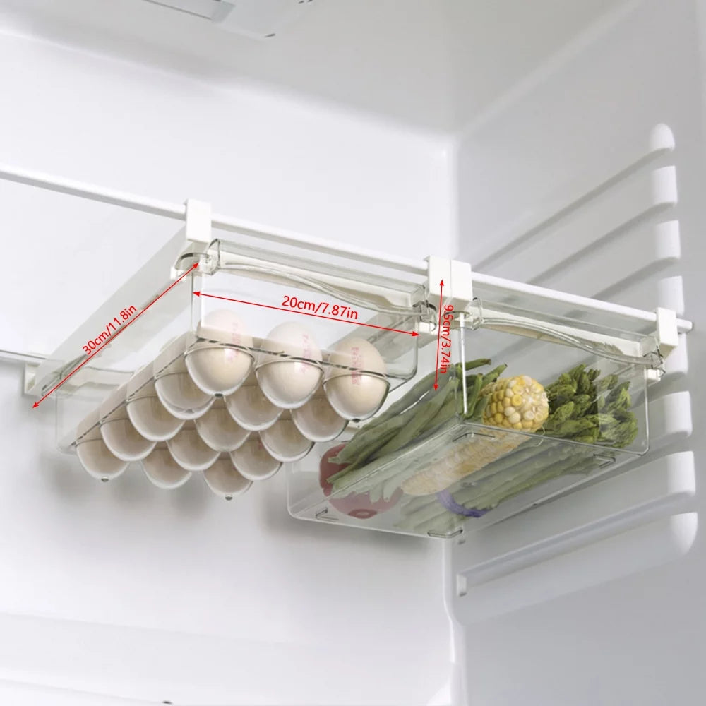 Transparent Refrigerator Egg Tray with Handle Y60973