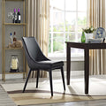 Vegan Leather Dining Chair in Black N374154