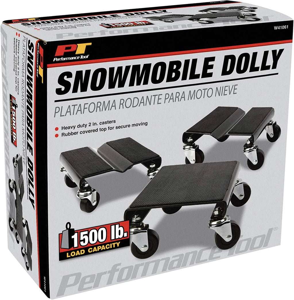 Heavy Duty Snowmobile Dolly with 2.5” PVC Swivel Casters and Rubber Pad K761795