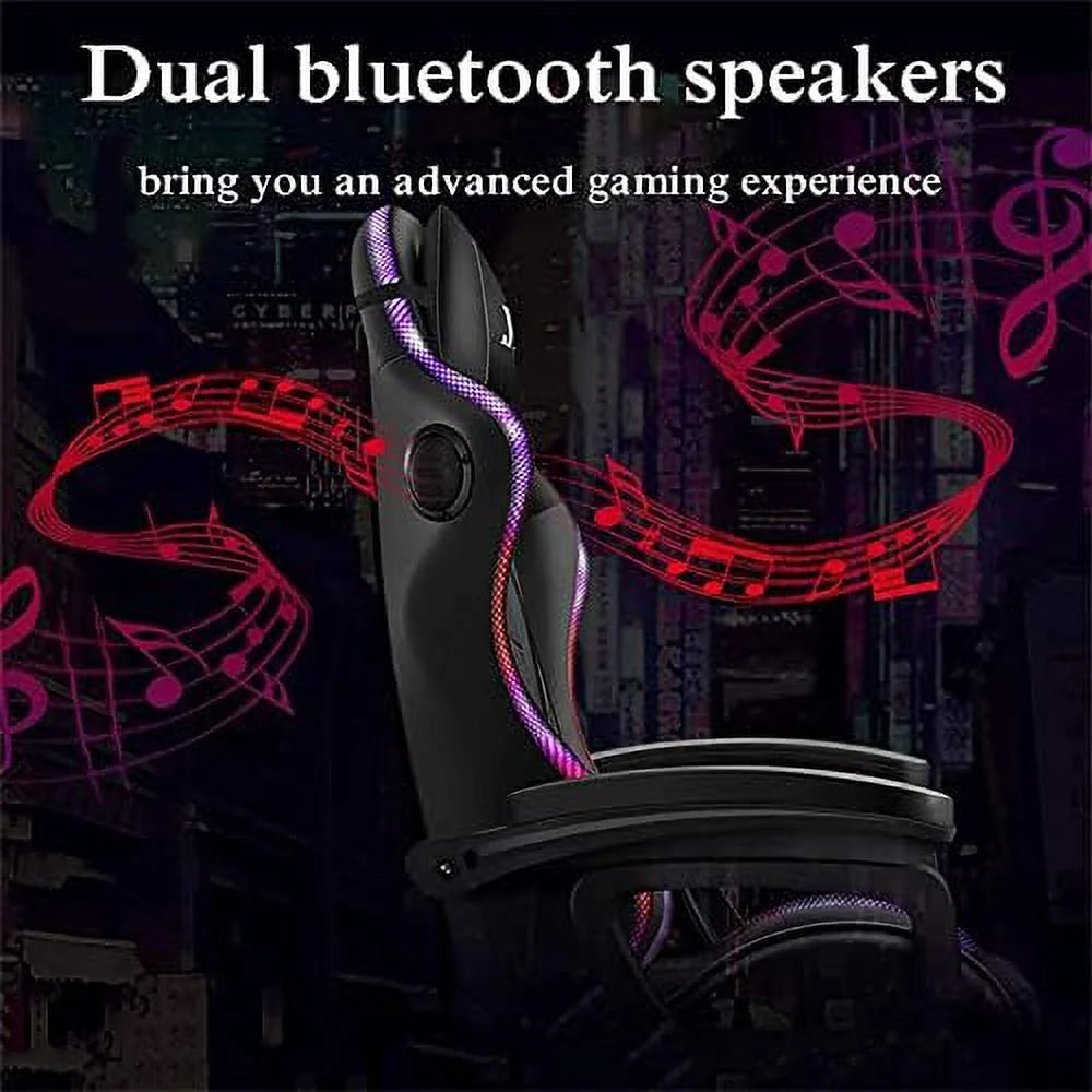 RGB Gaming Chair with Massage and Footrest J5994