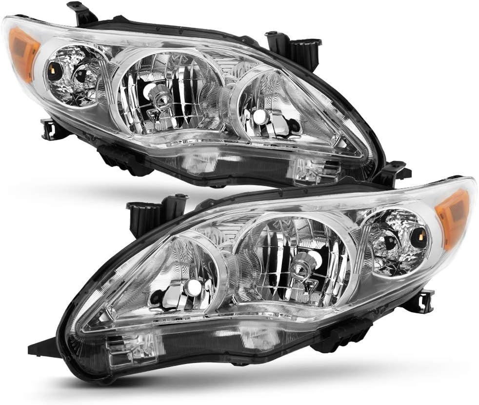 Chrome Housing Headlights Assembly for Toyota Corolla Q50979