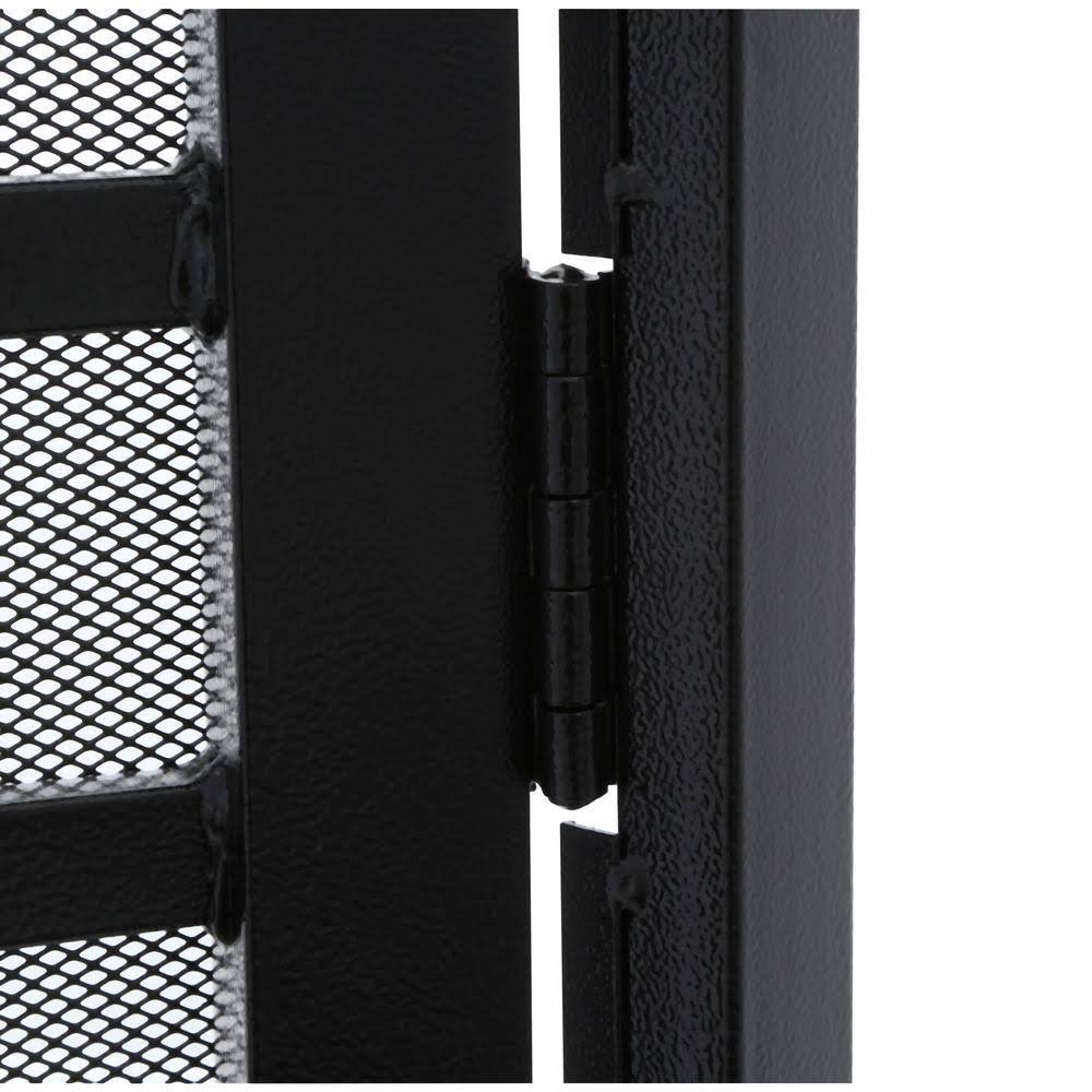 36 in. x 80 in. Black Steel Security Door with Expanded Metal Screen X850926