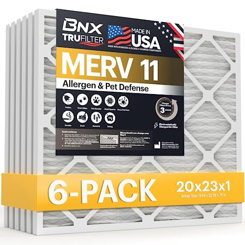20x20x1 MERV 11 Pleated Air Filter 6-Pack R9827