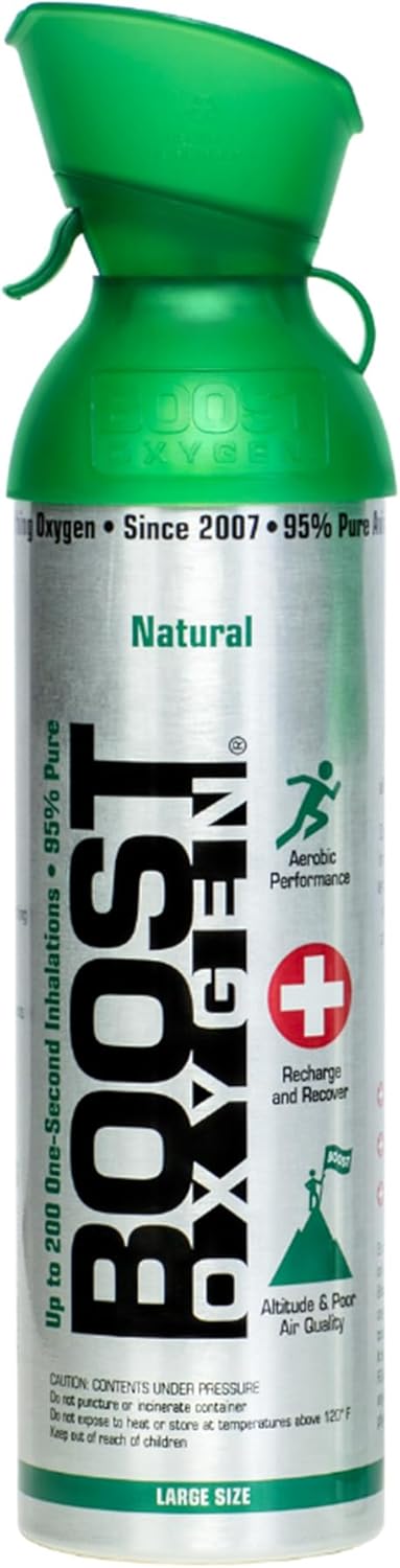 10 Liter All Natural Flavored (4 Pack) and 5 Liter Eucalyptus Flavored (1 Pack) Supplemental Canned Oxygen Bottle with Mouthpiece H335309