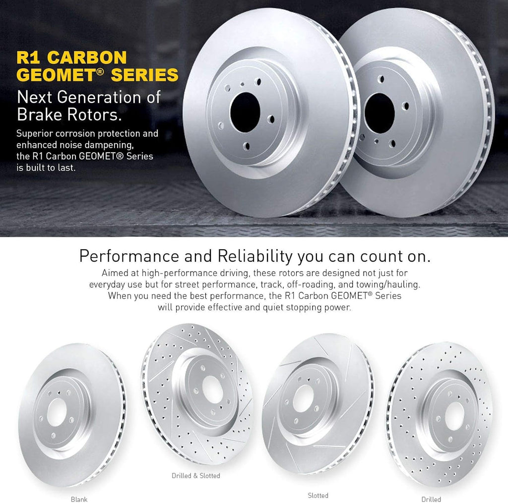 Carbon Front Rear Brake Rotors with Ceramic Brake Pads and Hardware Kit P43637