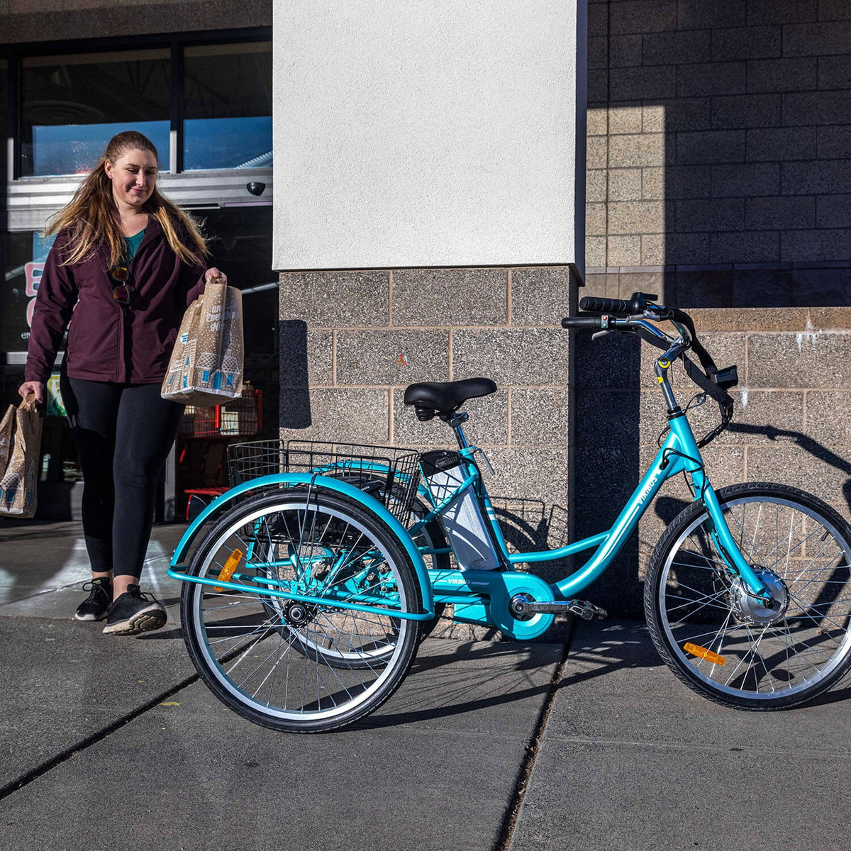 26" 350W Electric Tricycle with Basket A5616