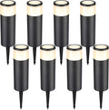 8-Pack Low Voltage LED Landscape Pathway Lights, Die-cast Aluminum, 3000K Warm White Y1182