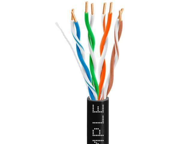 Cat5e Ethernet Network Cable 1000 ft Black W95801