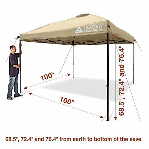 10' x 10' Pop Up Canopy with Wheeled Carry Bag E7061