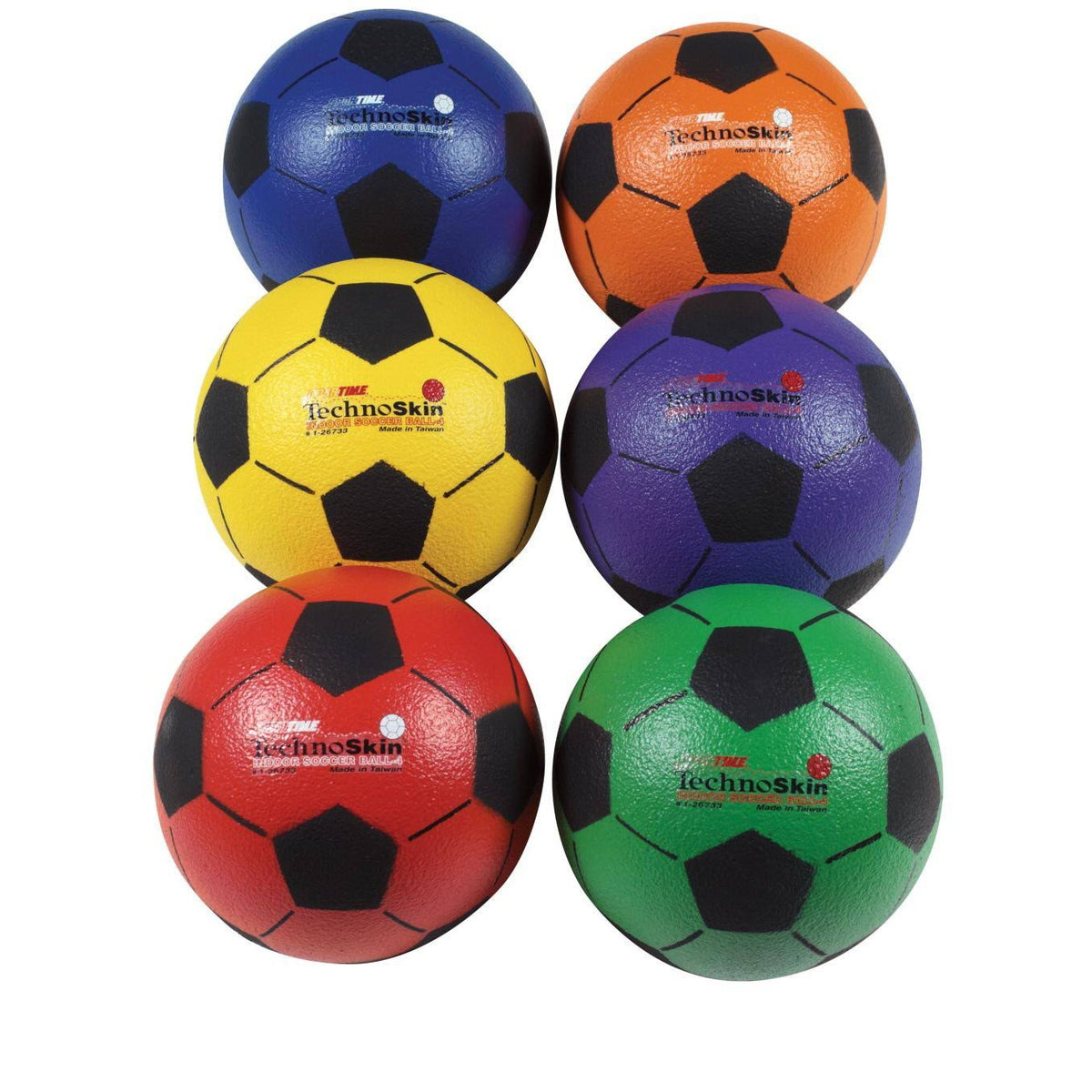 Set of 6 Size 4 Indoor Foam Soccer Balls V8151