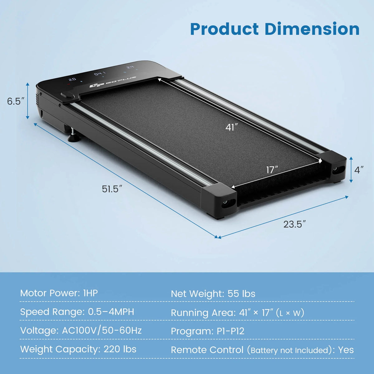1HP Under-Desk Walking Treadmill G416852