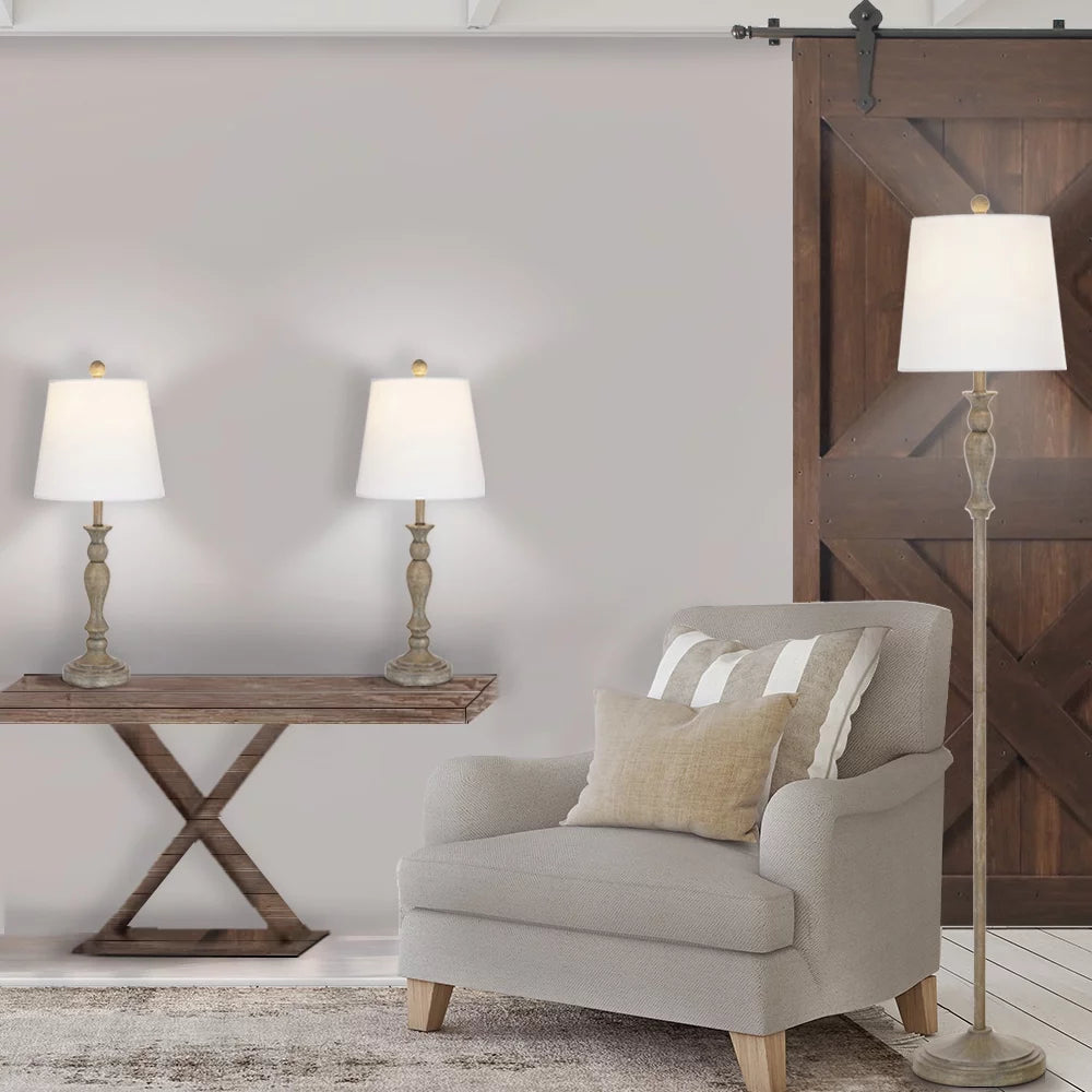 3-Pack Table and Floor Lamp Set W784679