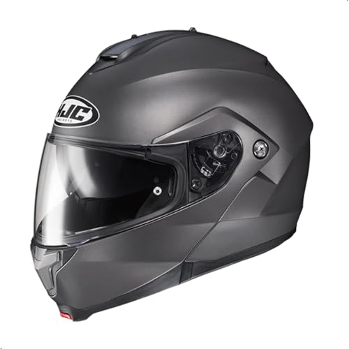 Solid Modular Motorcycle Helmet with Pinlock Shield, DOT Approved, Semi Flat Black, Medium B7916