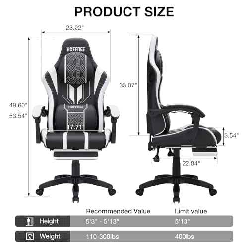 Pink Gaming Chair with Speakers and Footrest E5657