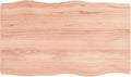 Treated Solid Wood Live Edge Table Top 39.4in x 23.6in J31946