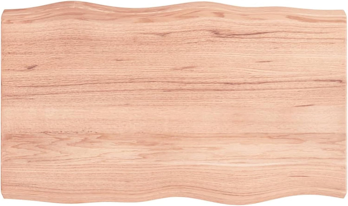Treated Solid Wood Live Edge Table Top 39.4in x 23.6in J31946