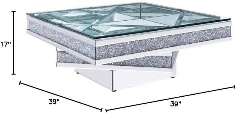 Mirrored Faux Diamonds Coffee Table M6193