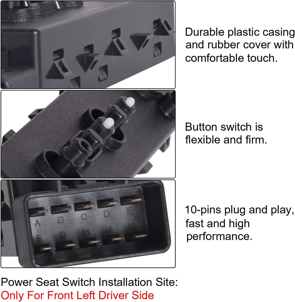 Power Seat Switch Left Driver Side Pack of 2 F875