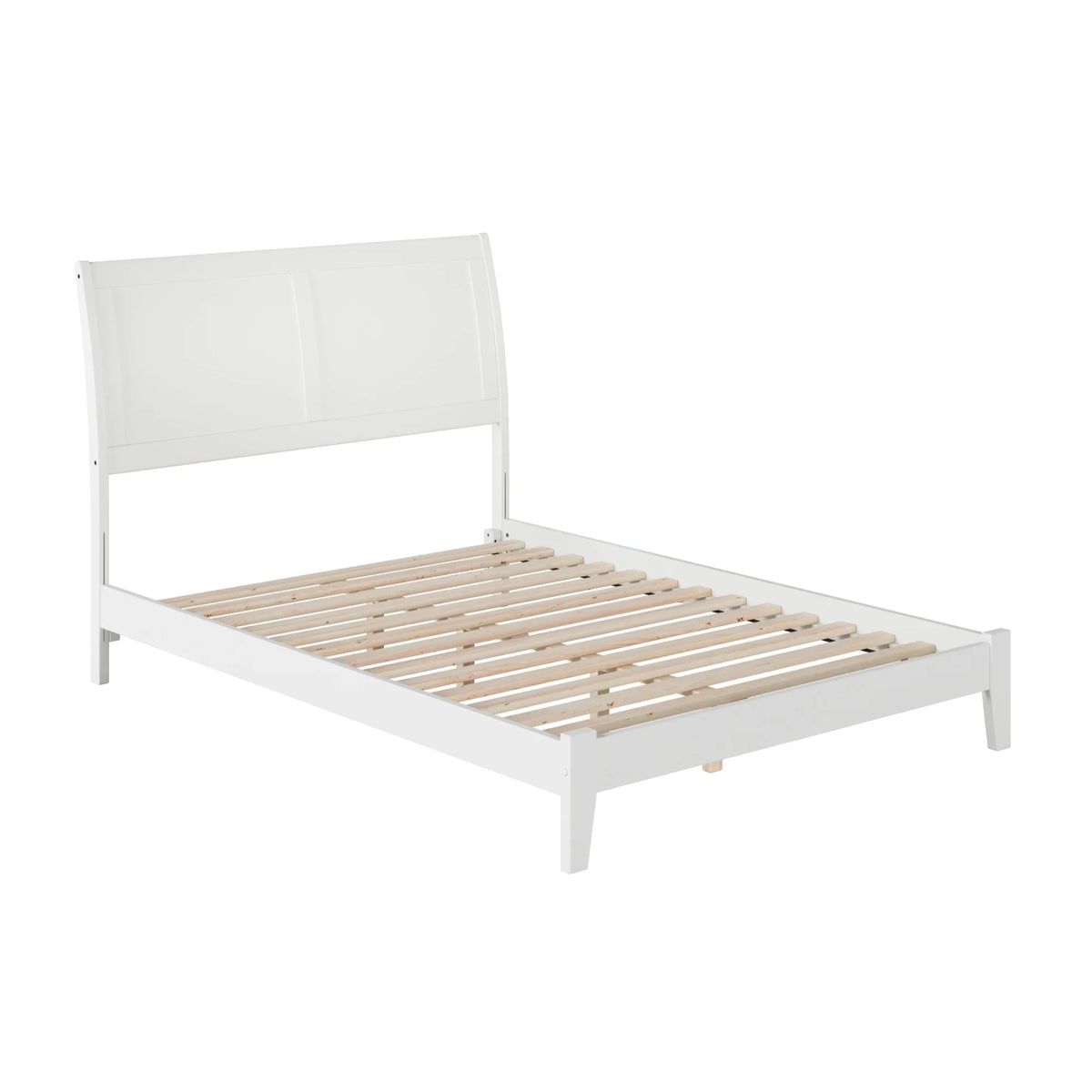 White Queen Platform Bed O7418
