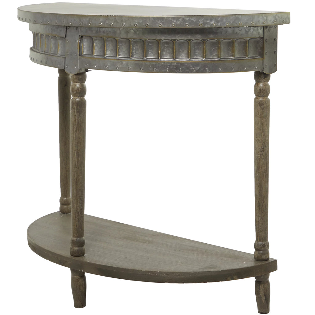 Metal Half Moon Console Table C851
