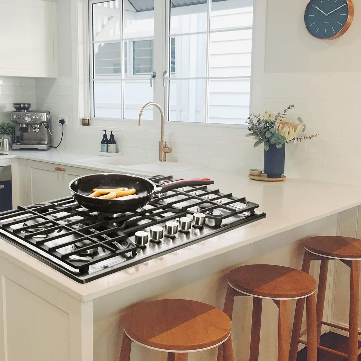 30 Inch Stainless Steel Gas Cooktop with 5 Sealed Burners X4743