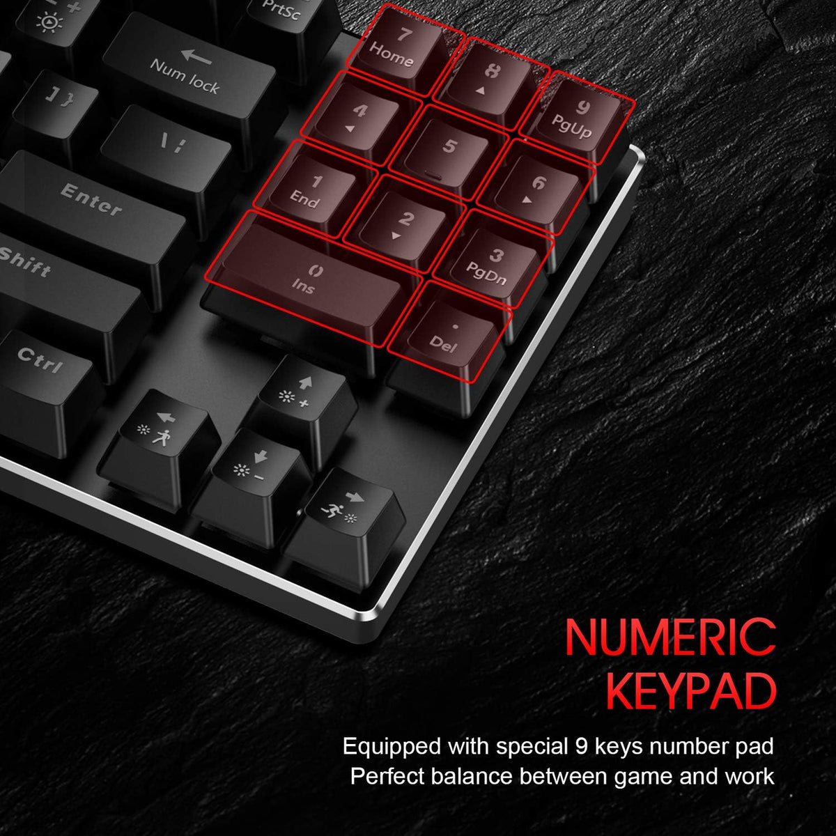 89 Keys Wired Backlit Gaming Keyboard Red Switch with 4800 DPI 6 Button Mouse and Mouse Pad Pack of 2 Z273