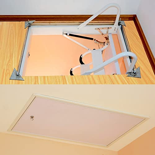 White 13 Steps Retractable Attic Ladder C52705