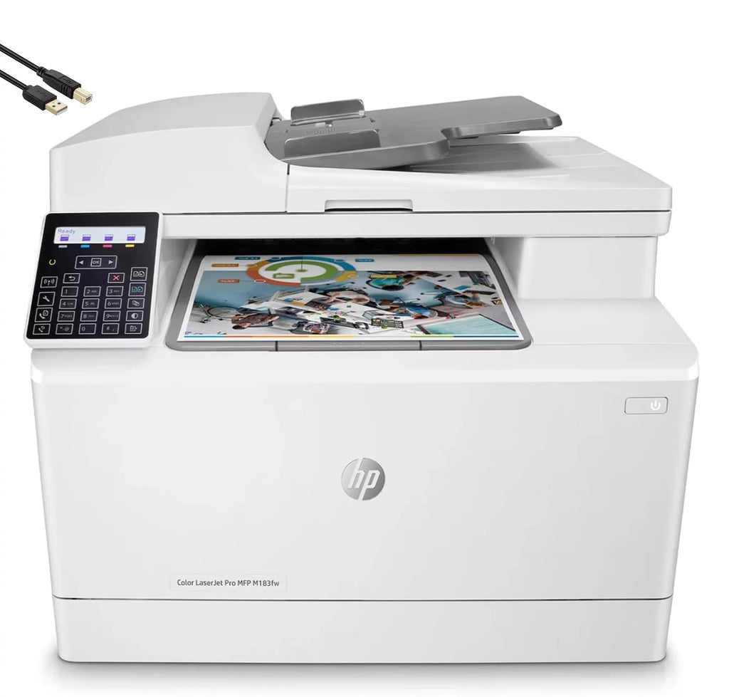 Wireless All-in-One Laser Printer, Print Scan Copy Fax, 16 ppm, 600 x 600 dpi, Auto 2-Sided Printing, 35-Sheet ADF, Ethernet H750234