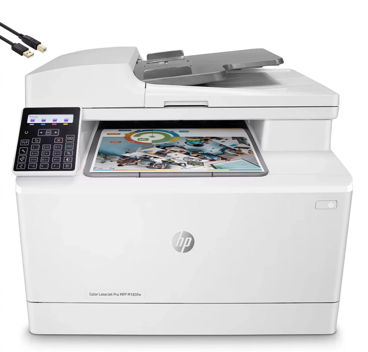 Wireless All-in-One Laser Printer, Print Scan Copy Fax, 16 ppm, 600 x 600 dpi, Auto 2-Sided Printing, 35-Sheet ADF, Ethernet H750234