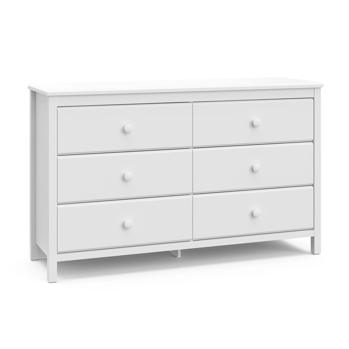 White 6 Drawer Kids Double Dresser Q614