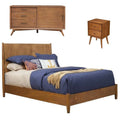 3 Piece Set with TV Console Panel Bed & Nightstand C4253
