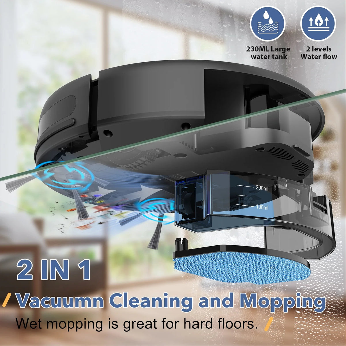 Robot Vacuum Cleaner 2 in 1 Mop Combo B18284