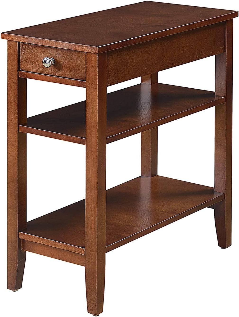1 Drawer Chairside End Table with Shelves, Cherry V362570