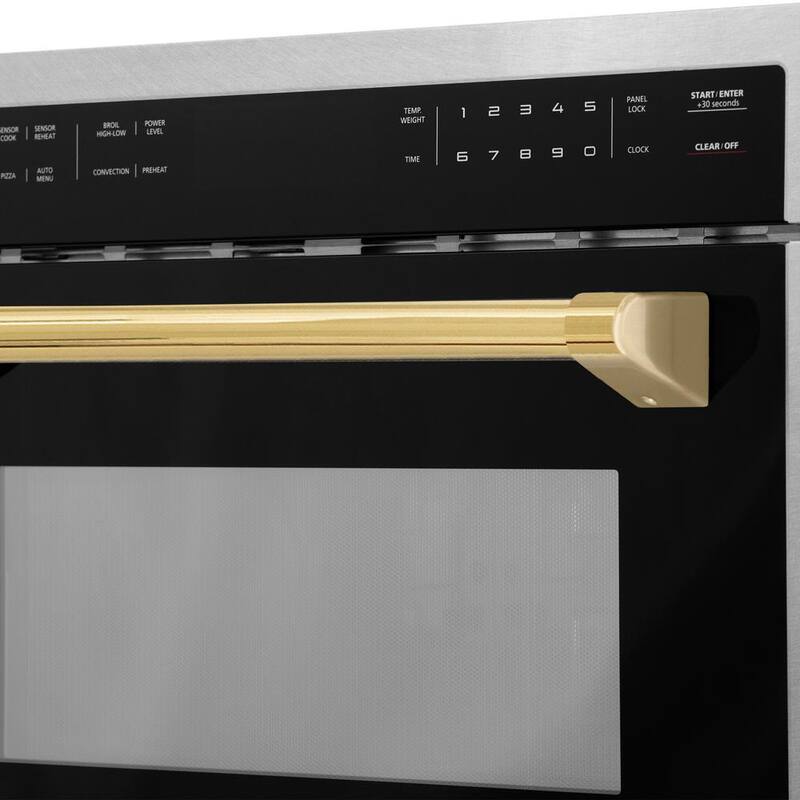 24 in. 1.6 cu. ft. Built-In Convection Microwave Oven Stainless with Gold X386297