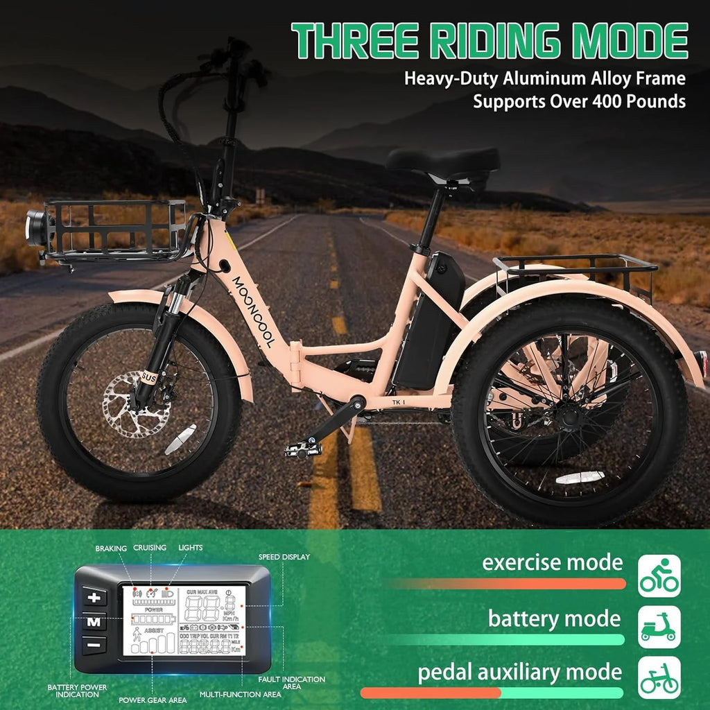 24/26 Electric Tricycle 350W 36V 7 Speeds with Basket X378666
