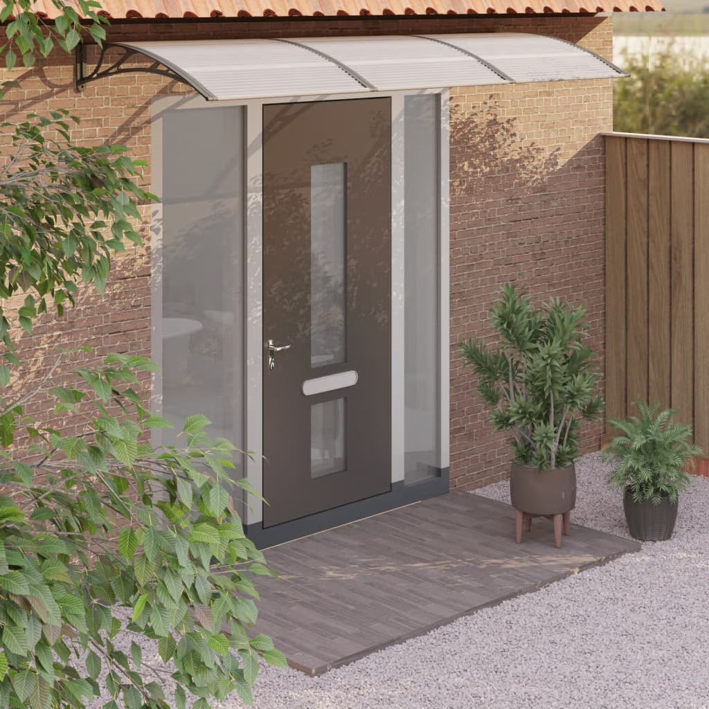 Black Polycarbonate Door Canopy Q31818