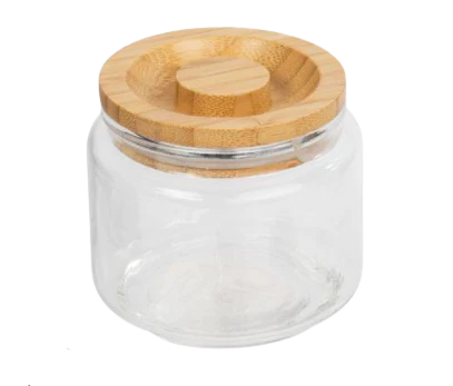 Glass Jar with Wooden Lid N987539