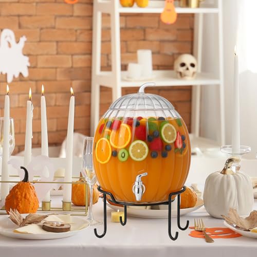1.3 Gallon Glass Beverage Dispenser with Stand and Spigot I33515