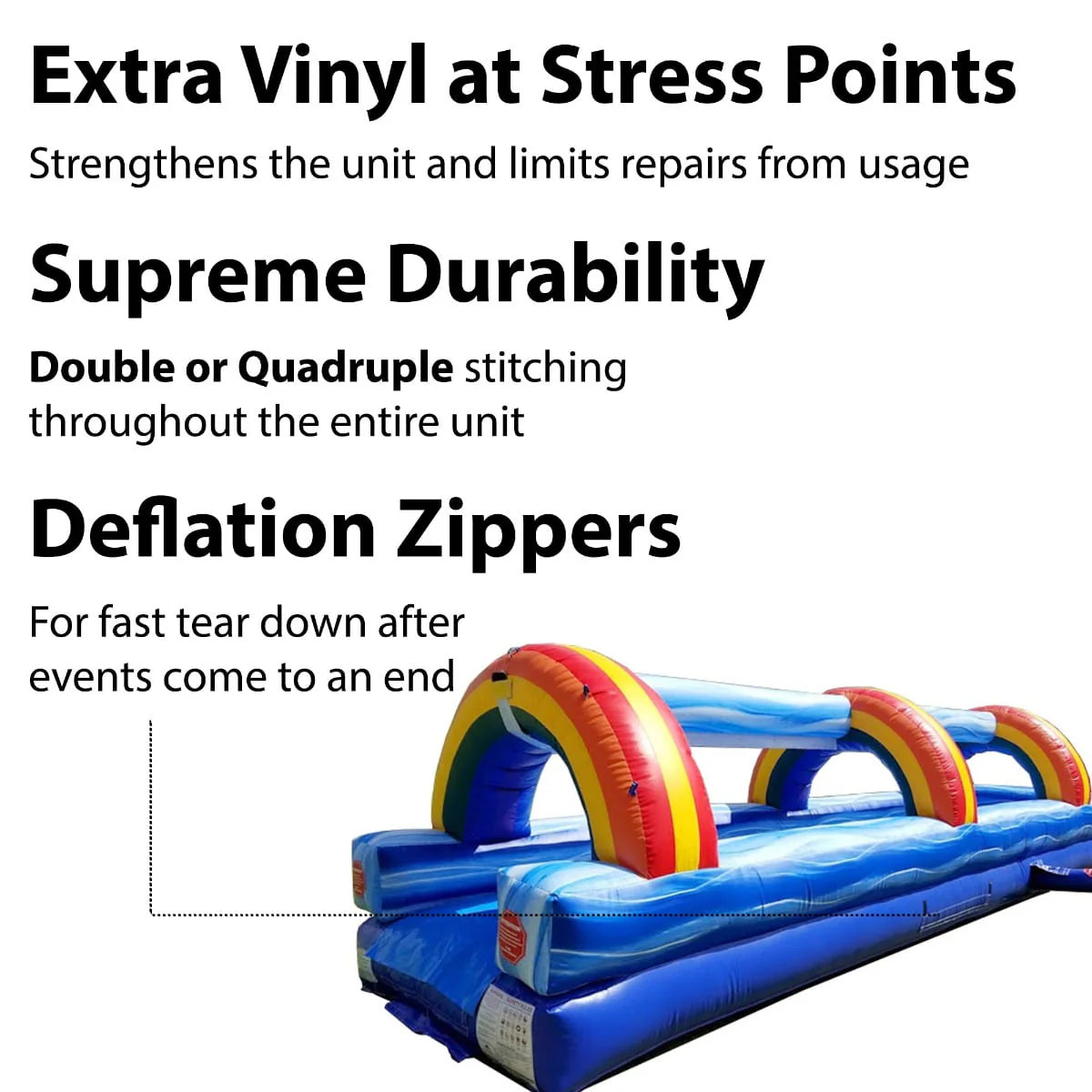 Blue Inflatable Slip n Slide with Blower W6850