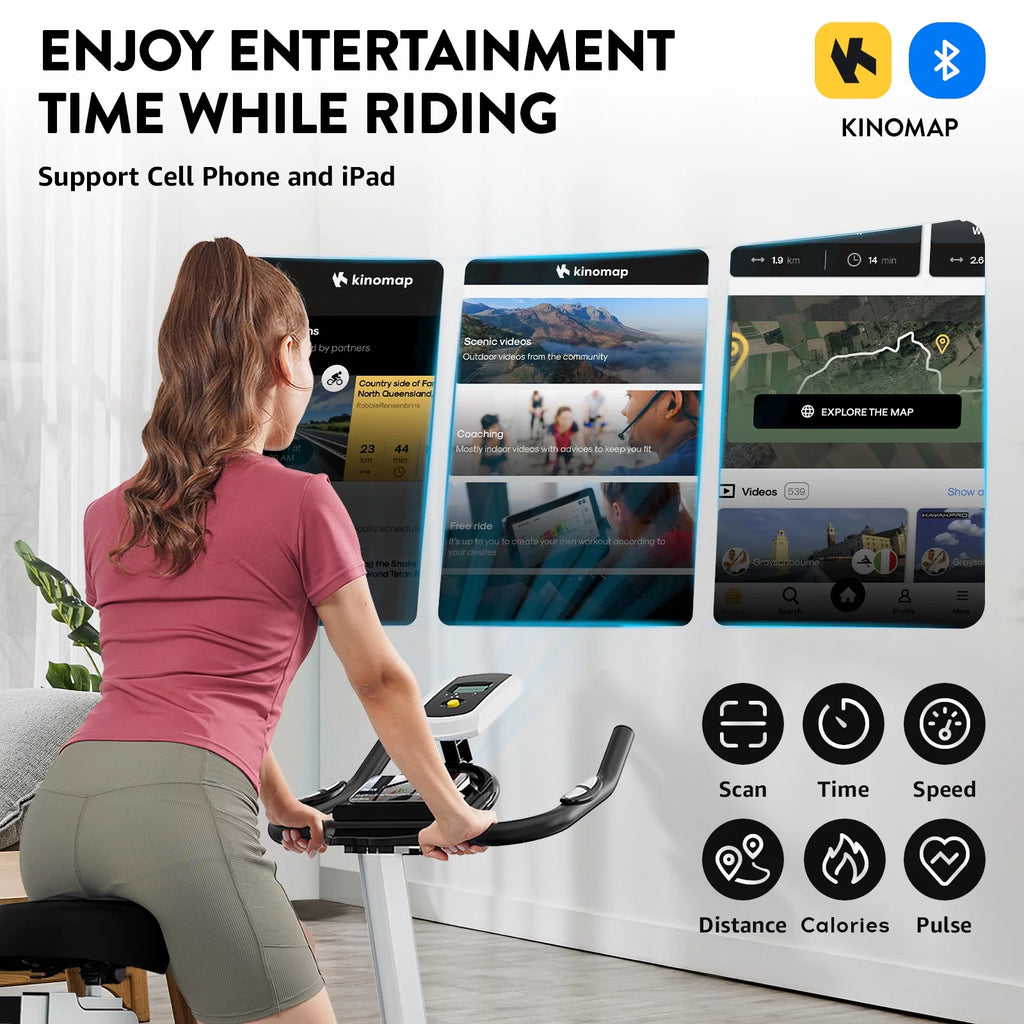 Indoor Cycling Bike Magnetic Stationary Exercise Bike 40lbs Flywheel N159