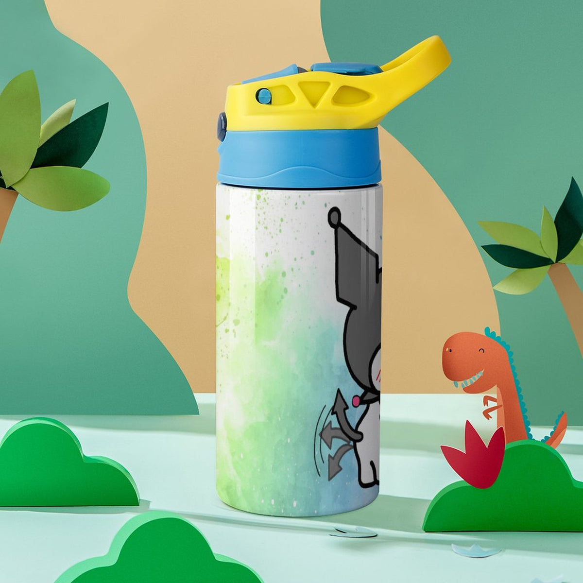 Stainless Steel Vacuum Insulated Children's Water Bottle With Straw V58712