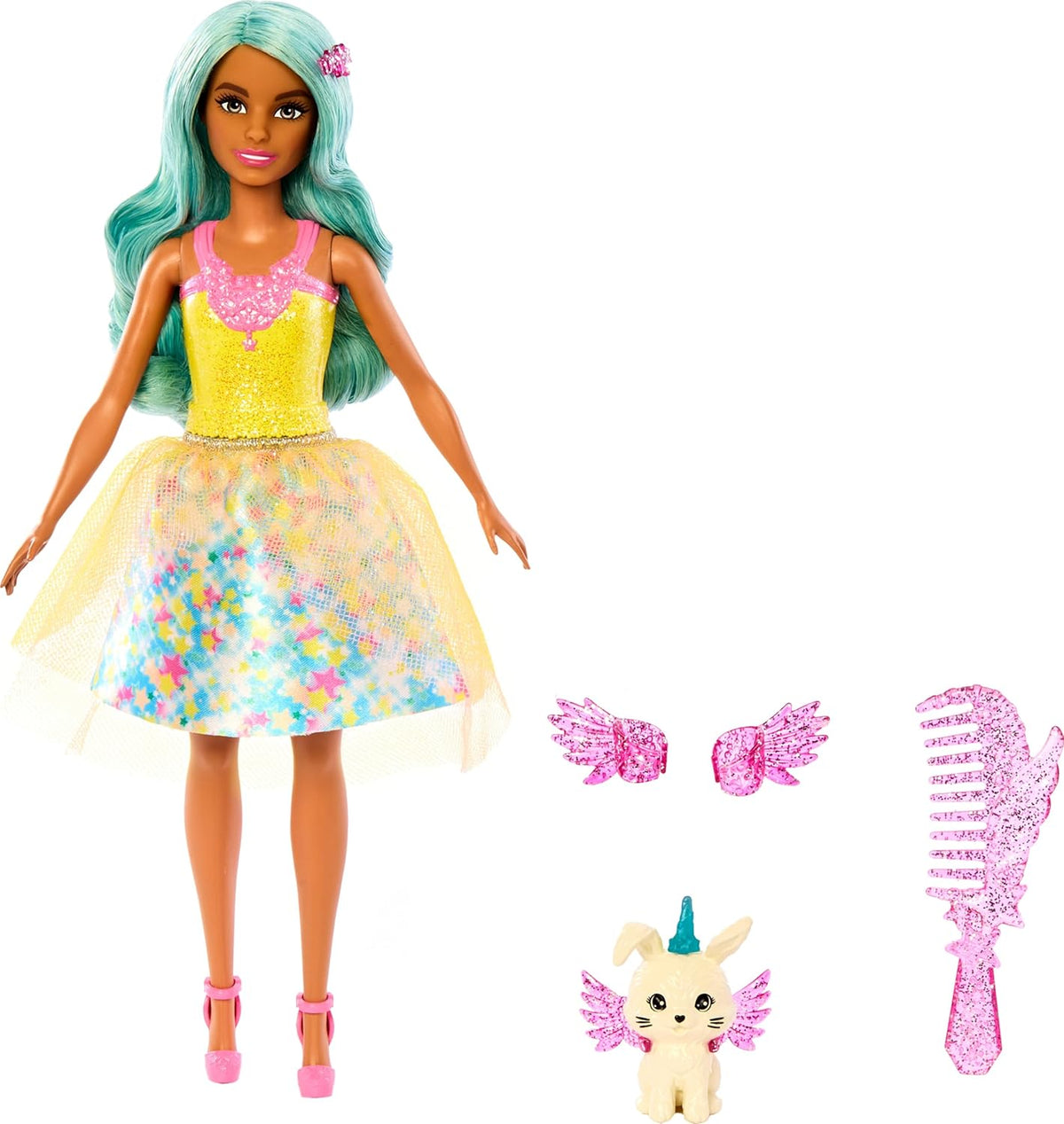 Barbie Teresa Fashion Doll with Fantasy Outfit, Pet, Leash & Styling Pieces A914