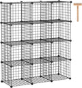 12-Cube Black Wire Cube Storage Organizer Q674