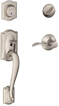 Single Cylinder Handleset and Accent Lever - Satin Nickel J5183