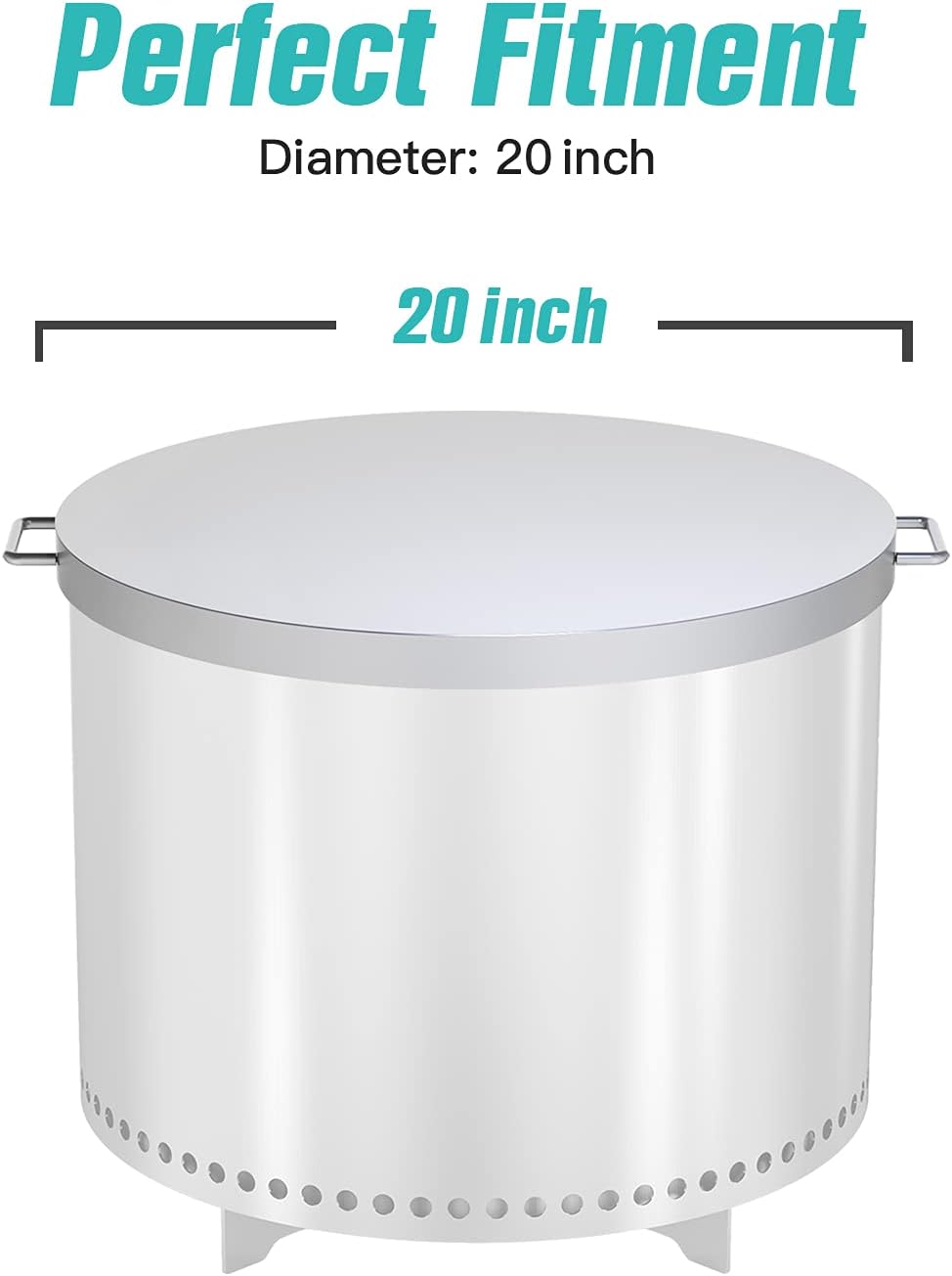 Round Fire Pit Lid with Handle N120906