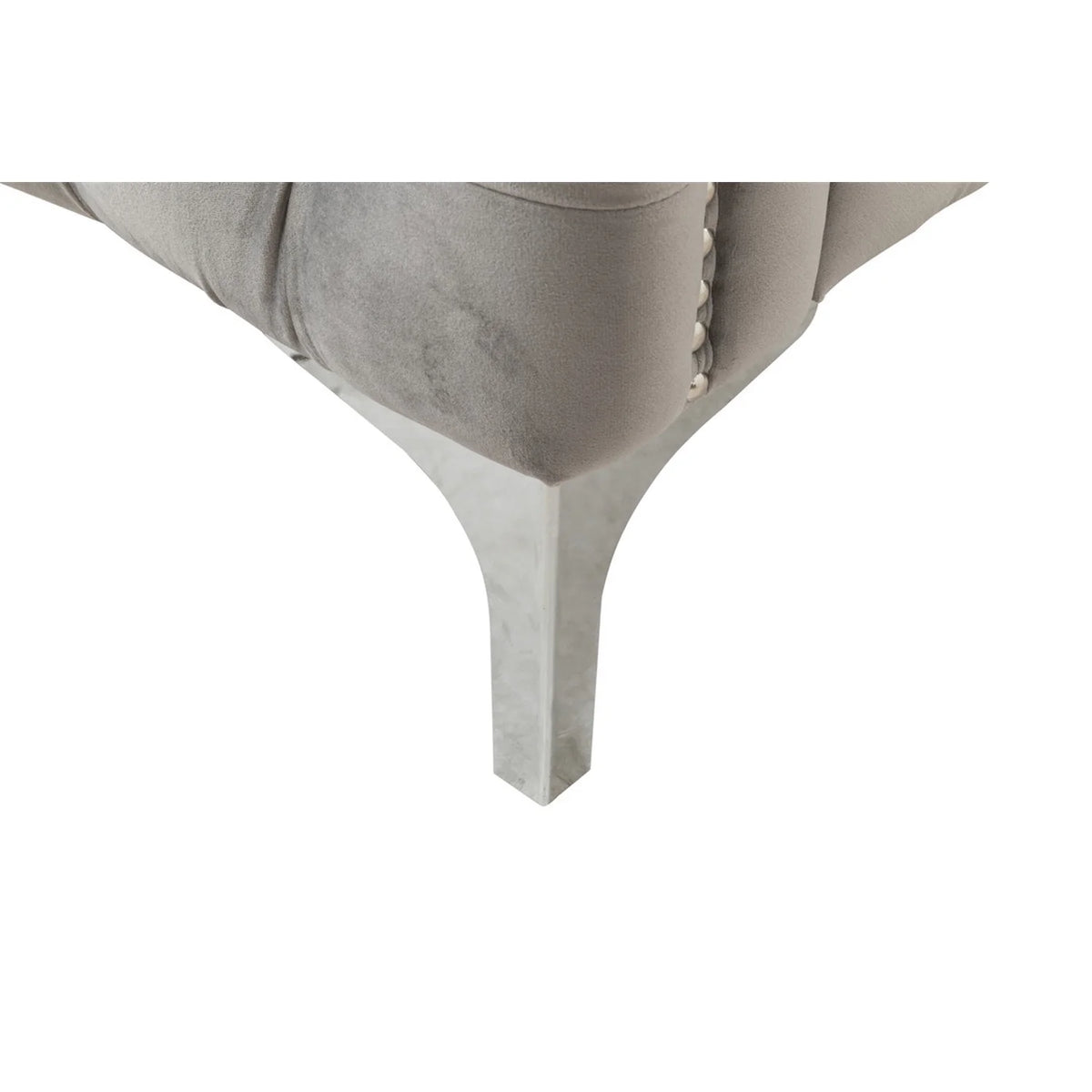 Gray Velvet Chair with 1 Pillow N492