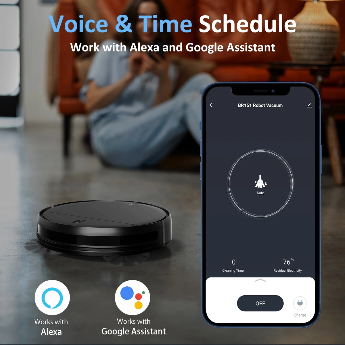 Robot Vacuum Cleaner 2 in 1 Mop Combo B18284