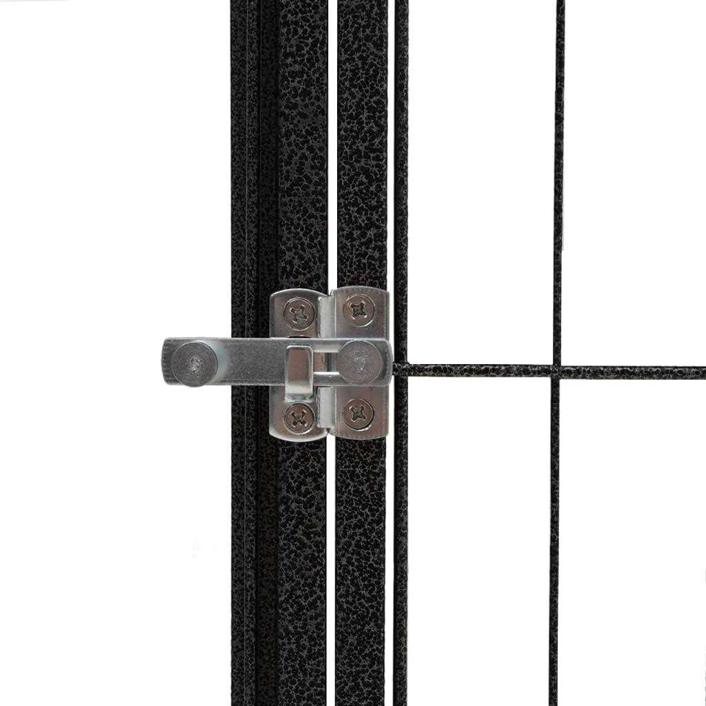 Black 4 Panel Powder-coated Steel Dog Playpen W5402