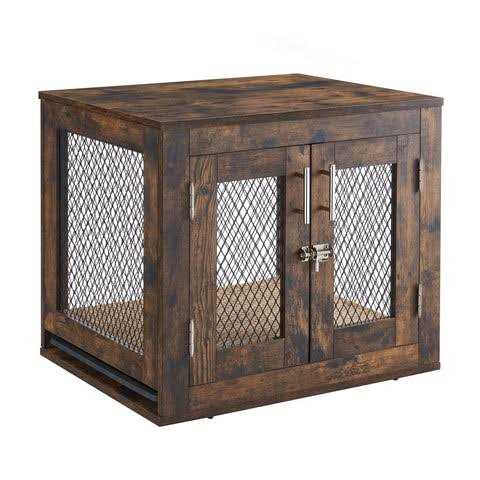 Dog Crate with Cushion and Tray T2363