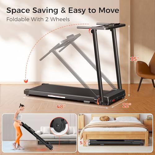 Portable Folding Treadmill with Handles R212373